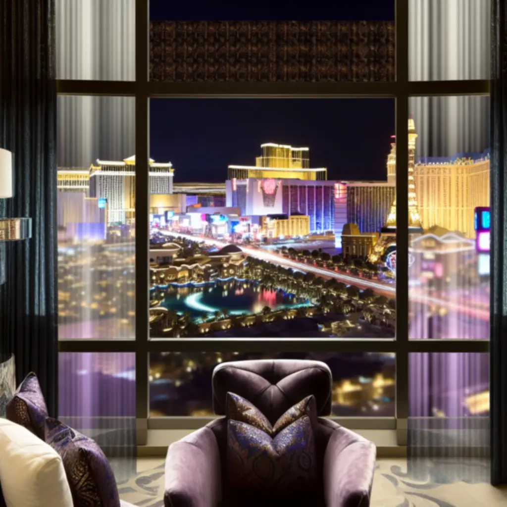 Widok na Las Vegas Strip z pokoju w PLNewHotgr